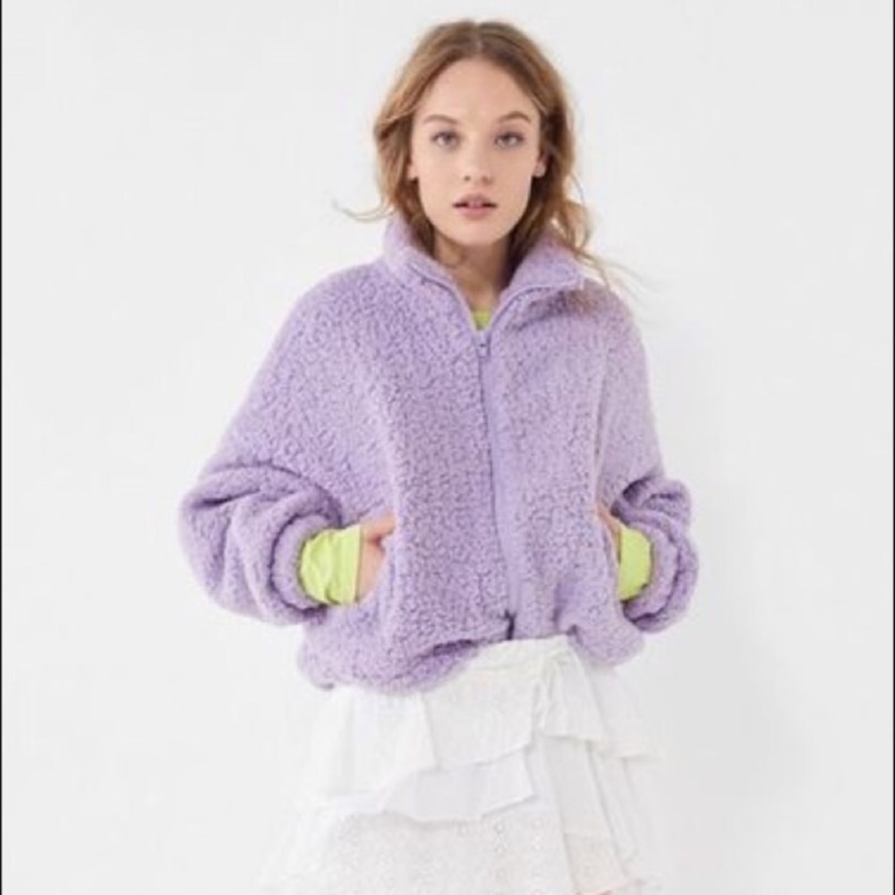 ISO urban outfitters lavender teddy jacket